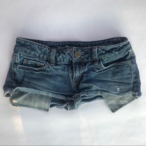 American Eagle Dot Pocket Shortie Shorts